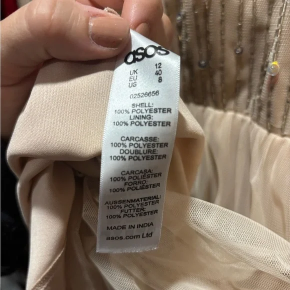 ASOS Maternity Dress in Cream with Sequin Embellishments - Picture 9 of 9